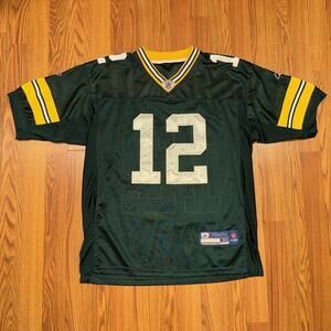 VINTAGE Aaron Rodgers Jersey Size 48 Reebok Onfield Green Bay Packers NFL Stitch